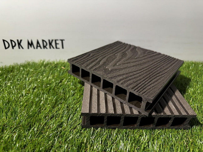 Террасная доска из ДПК Polywood Duo 3-D Венге Террасная доска из ДПК Polywood Duo 3-D Венге