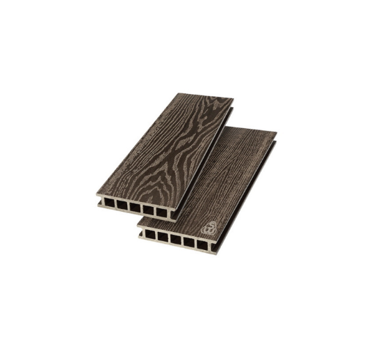 Террасная доска из ДПК Savewood Fagus тангенциальный распил темно-коричневый